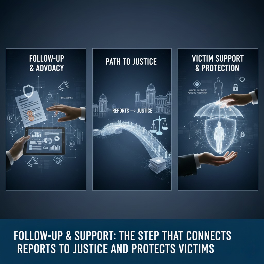 المتابعة والدعم: الخطوة التي تضمن وصول التقارير إلى العدالة وحماية الضحايا
